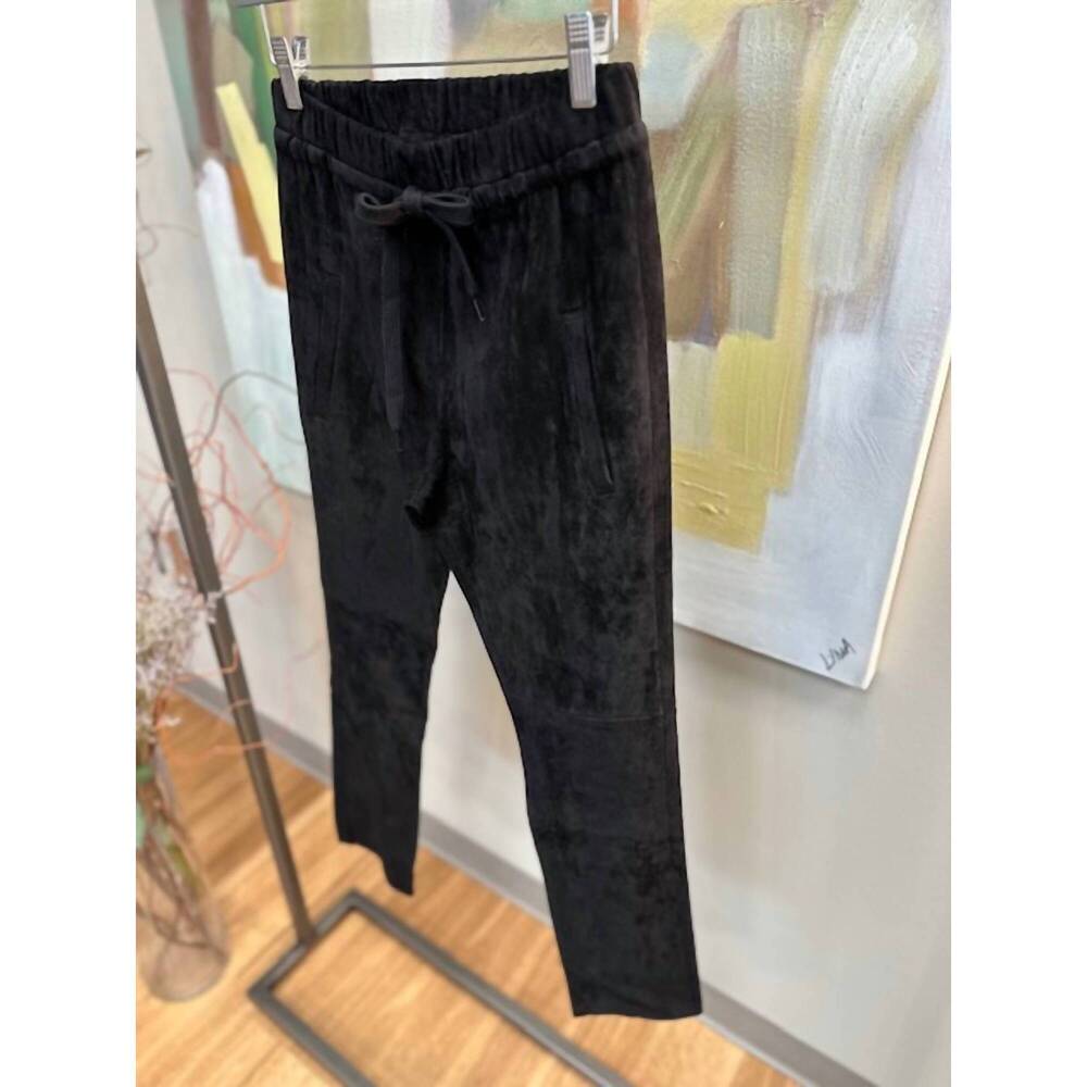 NEW KRISTENSEN DU NORD women's goat suede legging in black